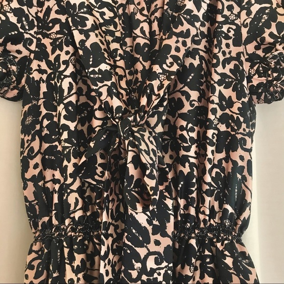 4 for $35 🍄 Navy & Pink Satin Max Studio Pace Print Dress - Picture 2 of 11